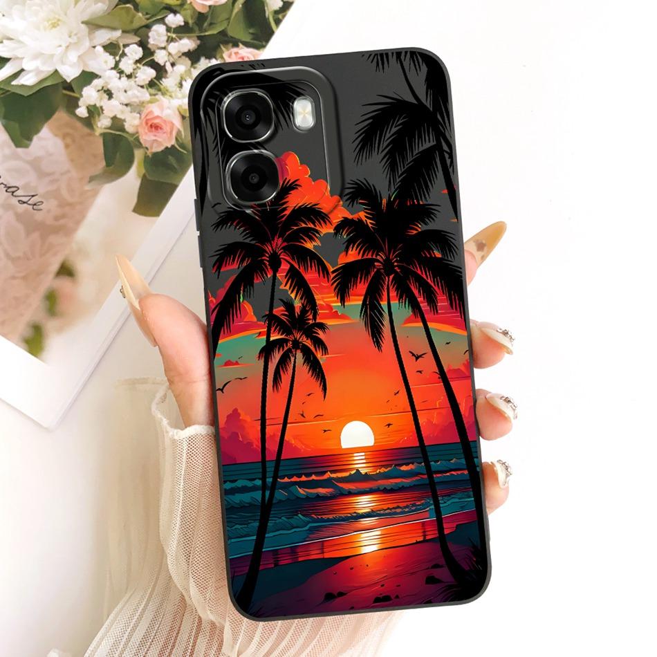 For OPPO A6X A6 A6T Pro 4G 5G 2026 Fashion Dusk Beach Painting Phone Case For Oppo A6 A6x A6t Soft Silicone Covers Bumpers