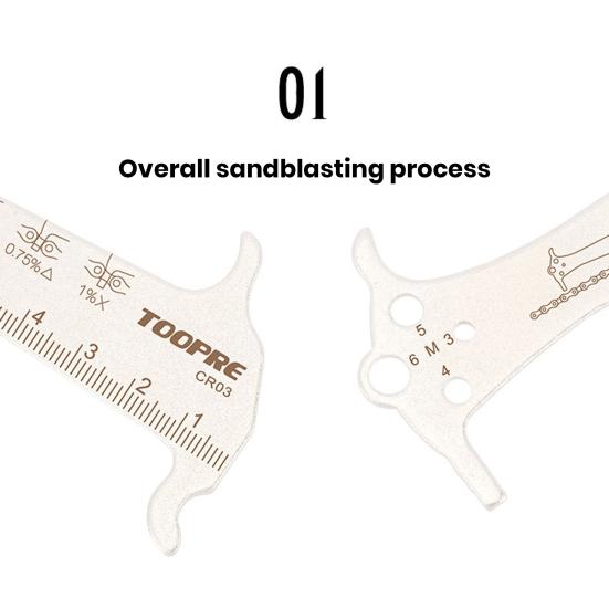 3-in-1 Chain Measurer Ruler Bicycle Chain Wear Indicator Tool High Strength Rustproof Corrosion-Resistant Screw Measurement Bike Gauge Tool