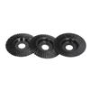 3Pcs Wood Carving Disc Set Woodworking Angle Grinder Grinding Wheels Carbon Steel 100mm Dia 22mm ID Black