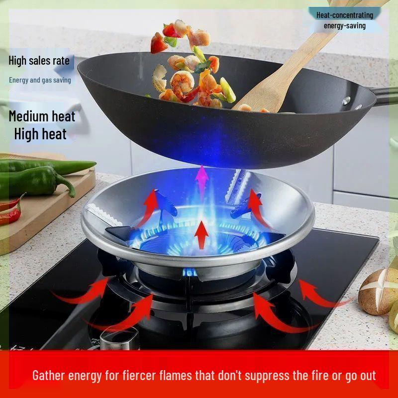 Universal Windproof Gas Stove Guard: Non-slip Flame Concentrator & Energy Saving Ring
