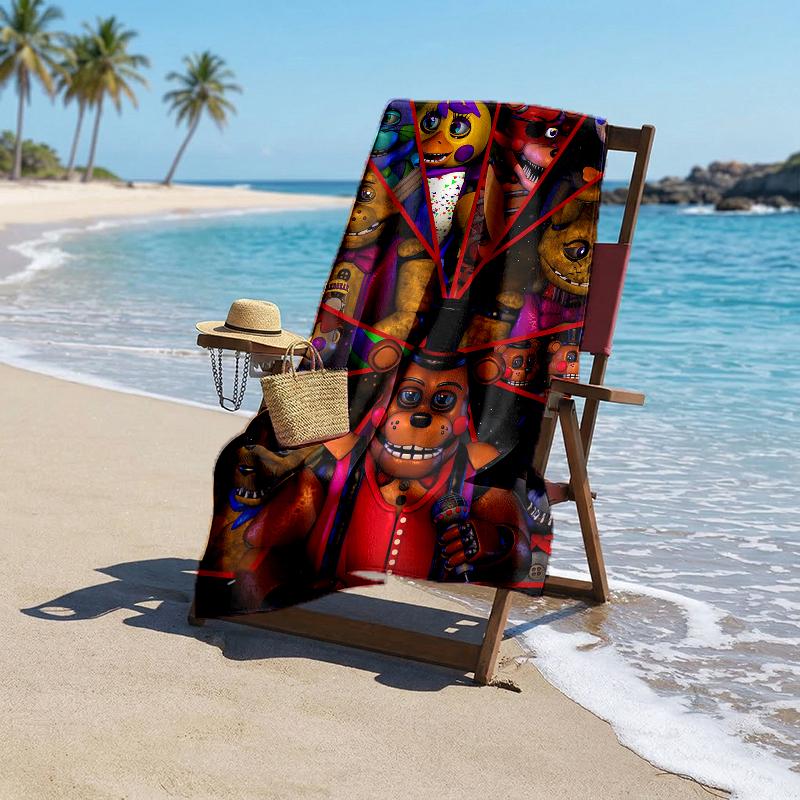 Freddy Bear Fashion Beach Towel: Ideal for Summer Adventures Soft, absorbent and quick drying suitable for swimming and bathing