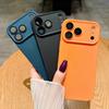 Original Orange Liquid Silicone Phone Case For iPhone 17 Pro Max 16 17 Pro 13 14 15 12 11 Pro Max Candy Matte Shockproof Coque