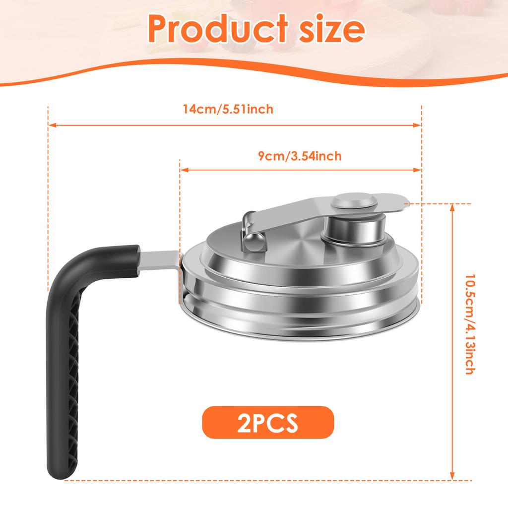 2 To 4PCS Mason Jar Lids Regular 8.6/9cm Wide Mouth Canning Lids Reusable Metal Canning Jar Leak-proof Split-Type Canning Caps