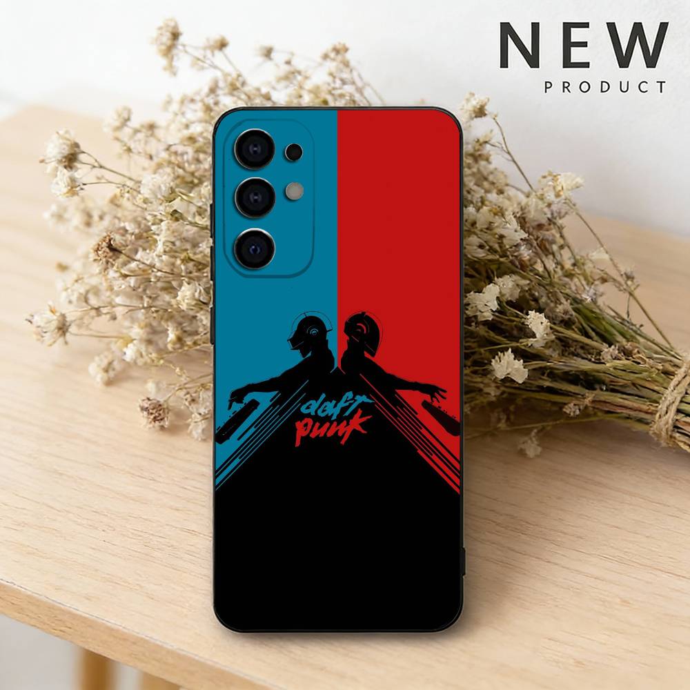 Hot Daft Punk Cool Phone Case For Samsung S26,25,24,23,22,30,21,10,9,Ultra,Plus,Lite Black Soft Case