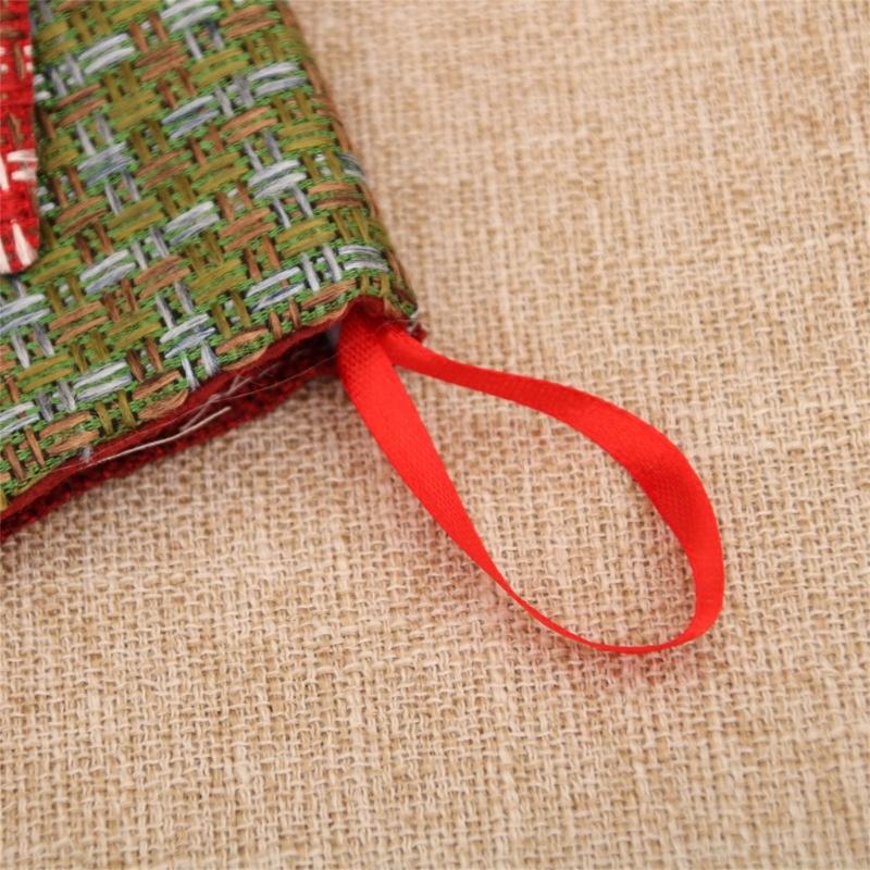 4 Pcs Lovely Christmas Hanging Socks Christmas Stockings Candy Gift Bag Christmas Decorations For Home Office Party