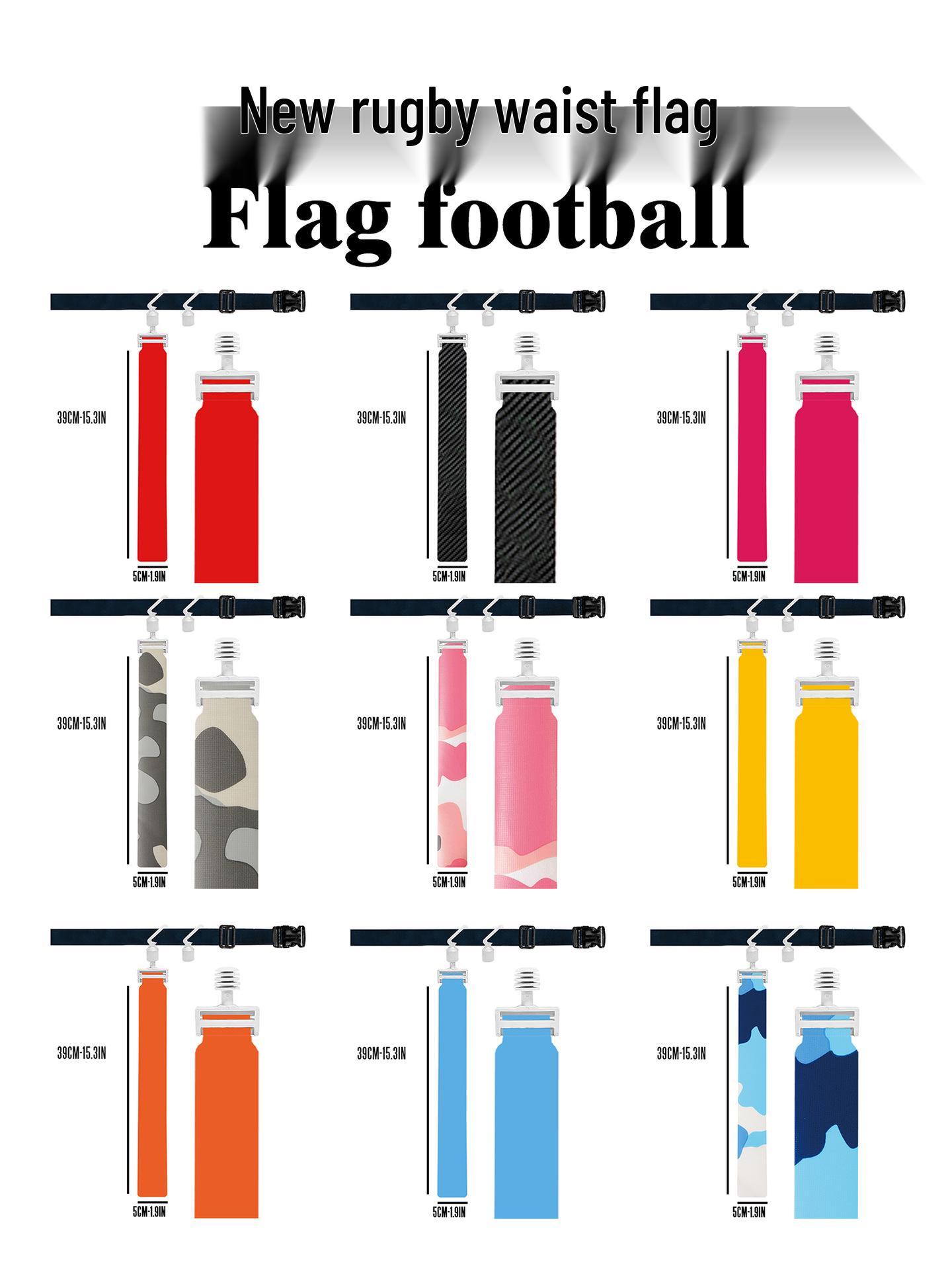 

2025 Ребристий ПВХ Стрімер Прапор Футбол Спорядження Set: 2 streamers + 1 belt (No Logo) рожевий/камуфляжний