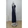 Women Casual Solid Color Lace Up A Line Strappy Long Dress