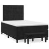3137835 vidaXL Lit à sommier tapissier avec matelas Noir 120x200 cm Velours