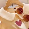 Summer Girls Clothing Set Embroidered Heart Pattern T-shirt+ Short Pants 2Pcs Suit For 2-8Years Kids Fashion Outfit