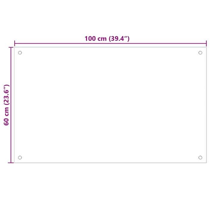VidaXL Dosseret de cuisine Noir 100x60 cm Verre trempé 249492