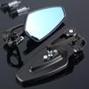 1 Pair Aluminum Alloy Motorcycle Rearview Mirrors Universal Adjustable Anti-shake for Scooters ATVs Street Bikes