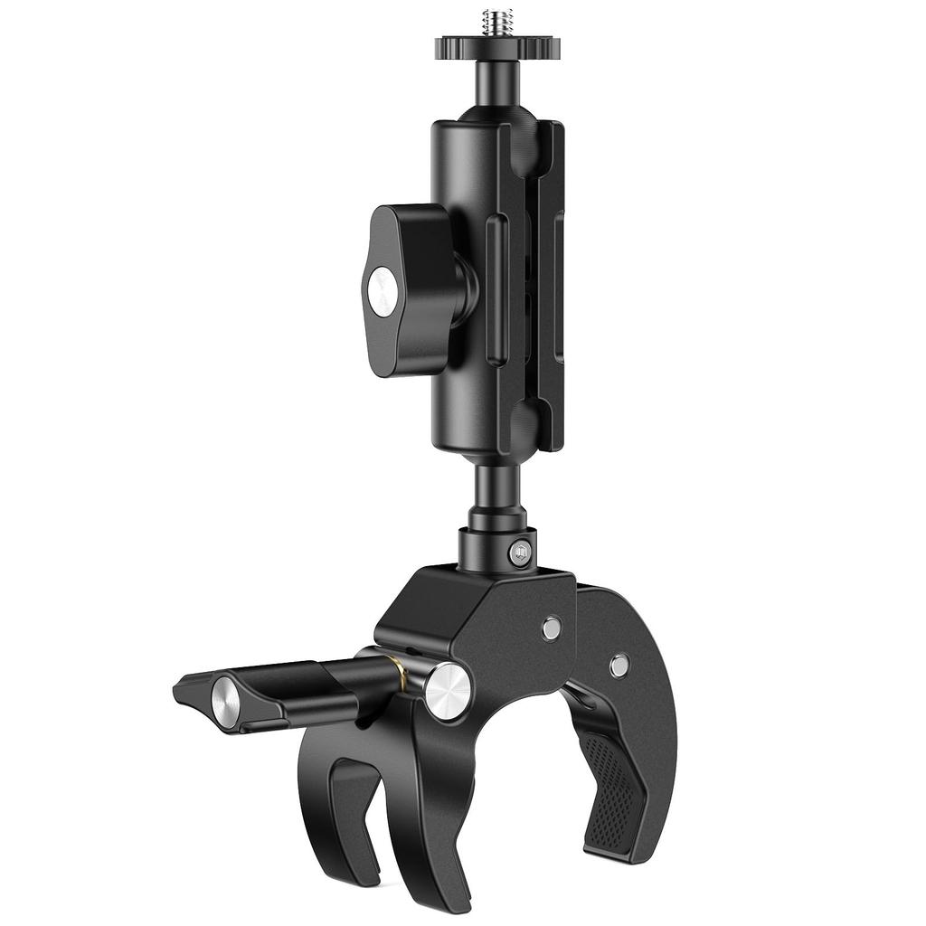 Ulanzi R105 Super Clamp New Rotating Metal Camera Integrated Camera Holder with and Motorcycle Clip GoPro Action Camera Action LCD Mirrorless Digital