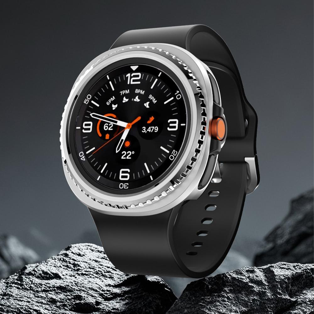 Bague de lunette+Coque pour Samsung Galaxy Watch 8 classic 46mm Protecteur Coque Pare-chocs Rigide en PC Coque Galaxy Watch8 classic protectrice