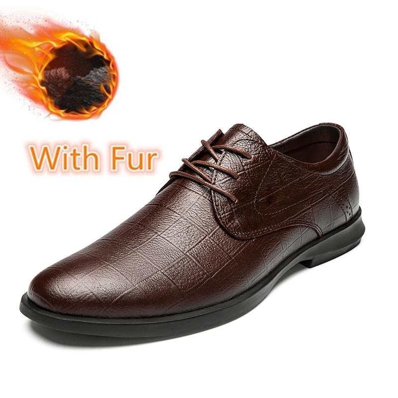 Mens Casual Shoes Genuine Leather Oxford Shoes For Men Italian Quality Formal Dress Wedding Footwear Brand Luxury Winter Shoes