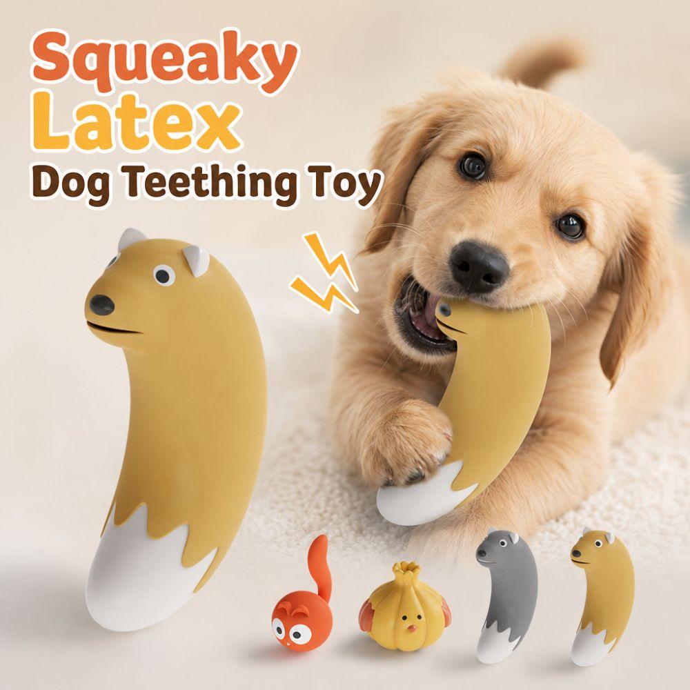 Cartoon Squeaky Latex Dog Toy Slow Rebound Chew Toy Cute Pet Teething Toy  Dog Amusing Oneself