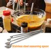 4pcs/set Stainless Steel Spice Measuring Spoons Compact and Portable Carry Convenient Kitchen Cooking Sugar Salt Scoop