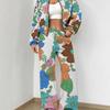 1116 New Popular Autumn and Winter New European and American Women's Clothing Flower Printing Suit Women