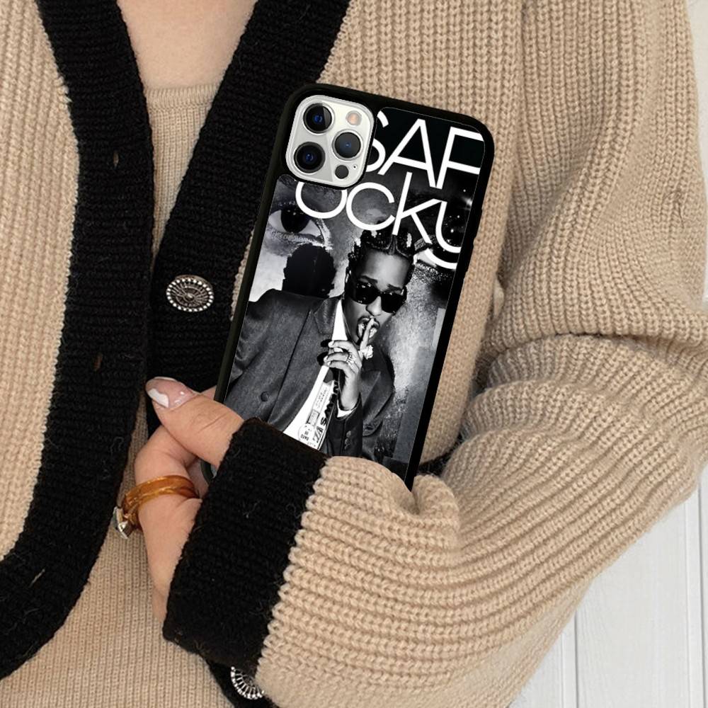 

Hip Hop Rapper Asap-Rocky PC+TPU Phone Case For IPhone 17 16 15 14 13 12 11 Pro Max Plus Kawaii Cartoon Cover iPhone 15 pro