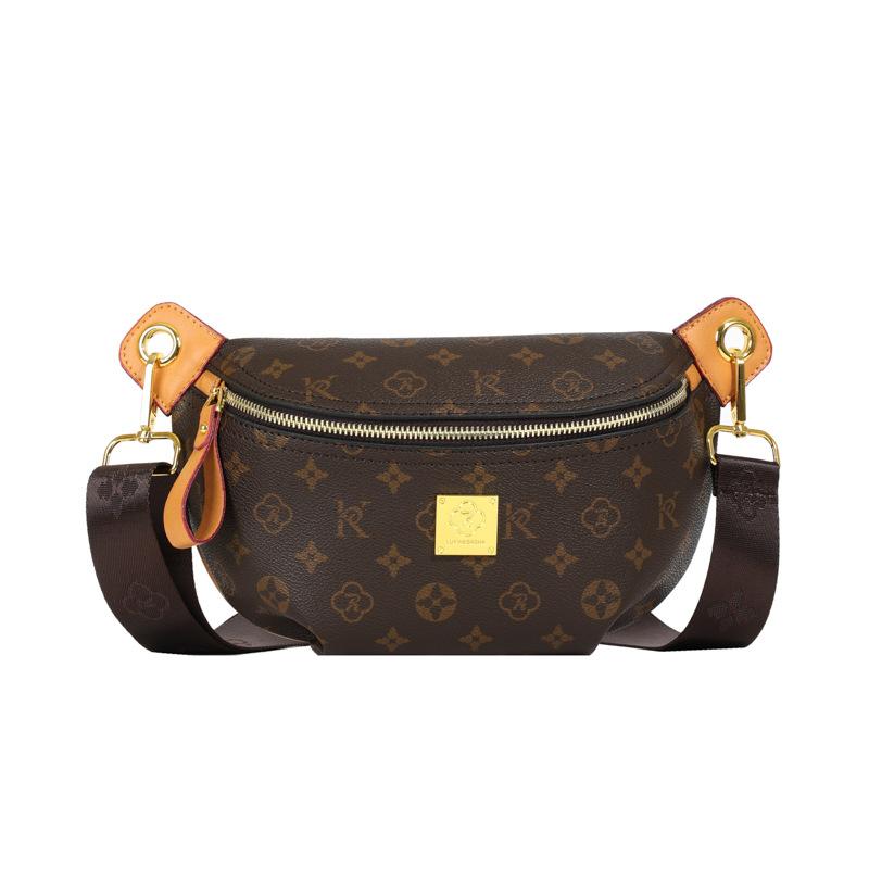 

New retro fashion printed bag women s simple women s breast bag casual versatile broadband shoulder messenger bag 31cm*21cm*16cm*8cm