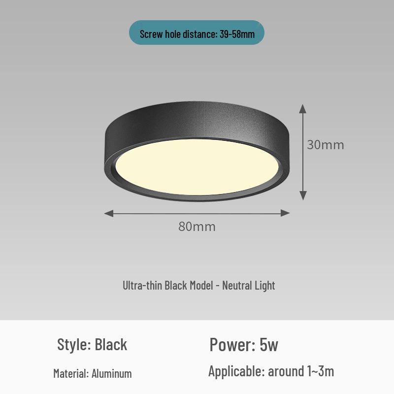 Round Surface-Mounted LED Ceiling Light for Living Room, Bedroom, Entrance, Corridor, Aisle, Home Spotlight