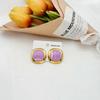 AB Hot-Selling Simple Non-Fading  Earrings Square  Earrings for Women Fashionable  Jewelry with Trendy Colours  for Anniversary
