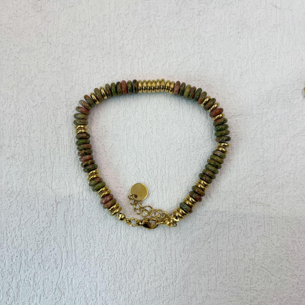 Colorful Semi-Precious Stone Beaded Necklace - Handmade Vintage Clavicle Chain with Optional Multi-Color Design