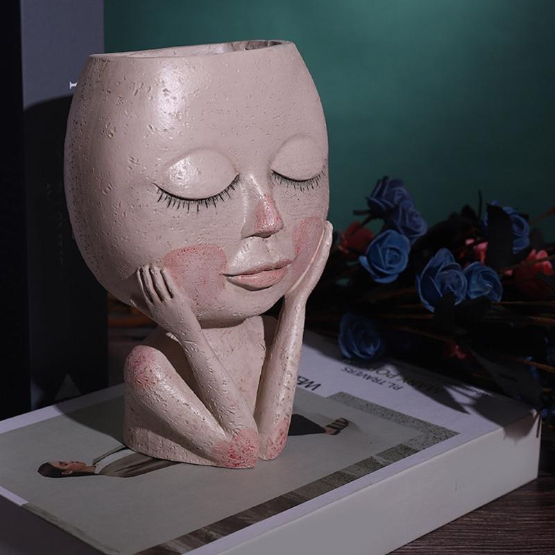 Candles Holder Resin Mold,Cement Gypsum Flower Pot Silicone Mold Epoxy Resin Casting Molds for DIY Jewelry Storage Box