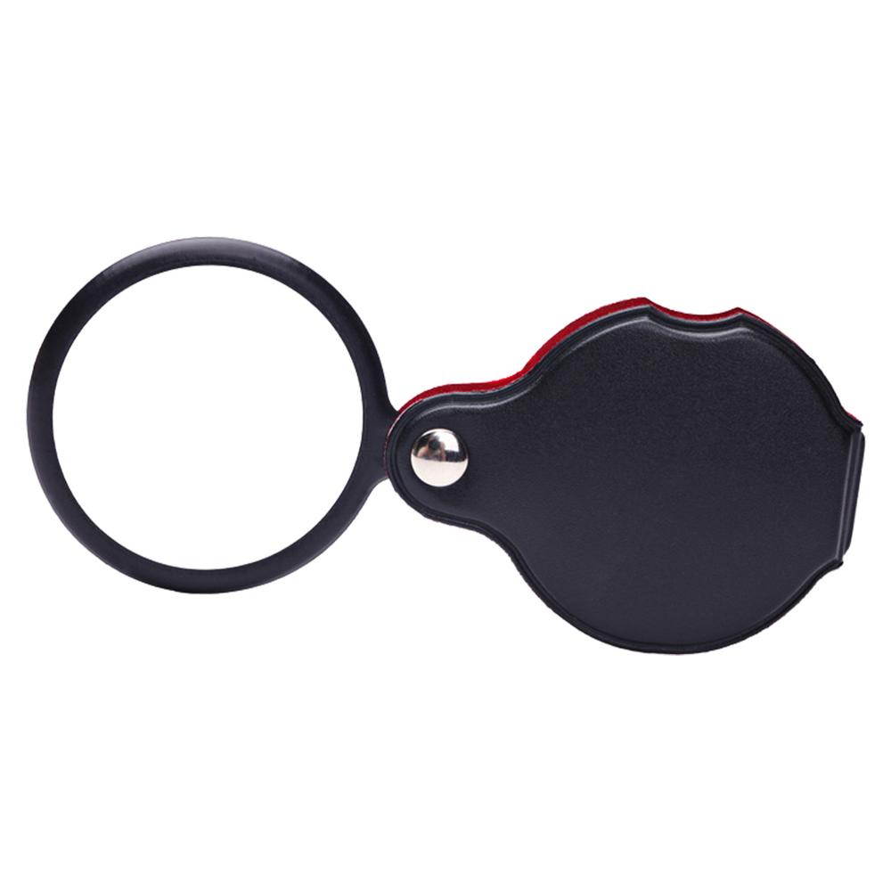 

Mini Magnifier 10x Foldable Pocket Magnifier Portable 50mm Jewelry Reading Magnifying Glass Loupe чорний