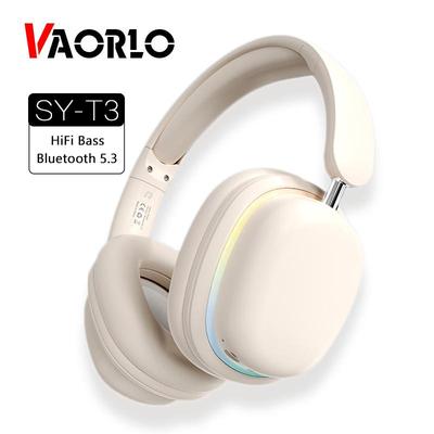 VAORLO SYT3 Bluetooth 5.3 Kabelloser Kopfhörer mit abnehmbarem HD-Mikrofon HiFi-Stereo-Subwoofer-Musik-Headset mit Geräuschunterdrückung, wasserdichte Ohrhörer