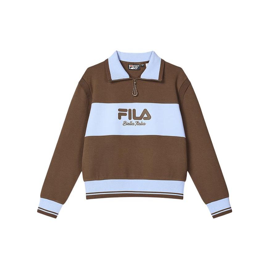 

New FILA Sweatshirt Women s Cheese Cracker Umber F11W419205F-BN S