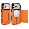 Applicable to iPhone16 mobile phone case Samsung S25 car magnetic suction bracket insert card sticker leather anti-drop protective case Google 9