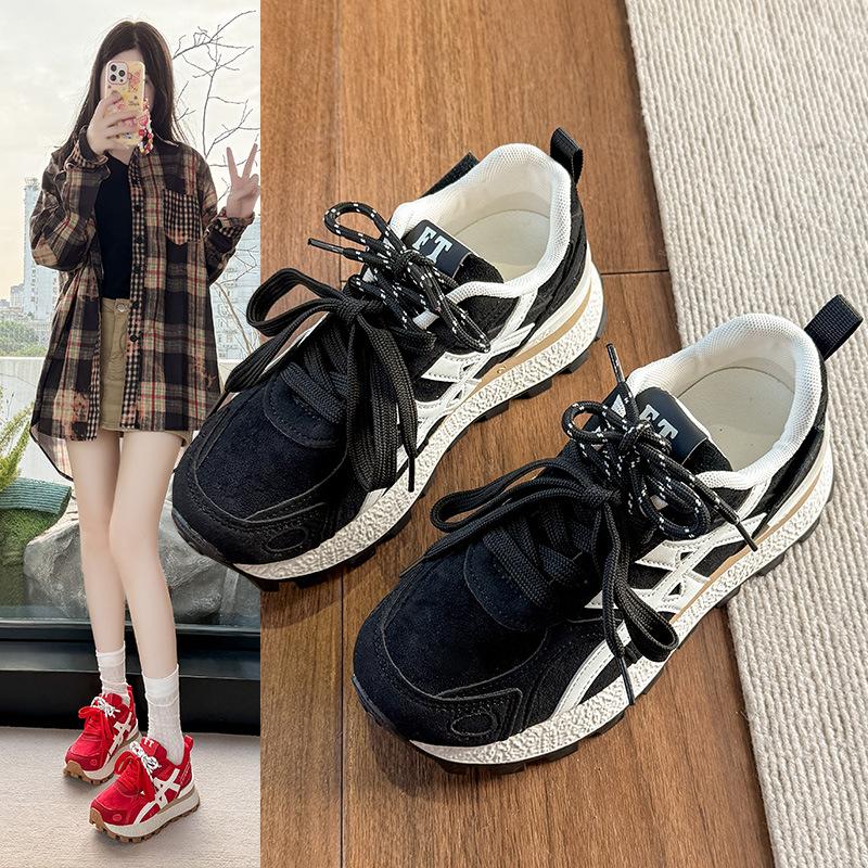 Platform-soled Forrest Gump Shoes In Autumn and Winter 2025 New Versatile Fashion Explosion Lightweight Imitation Leather Casual Sports Shoes Children