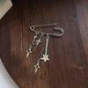 1Pc Starlight Pin Ins Korean Style Blogger Girlfriend Couple Metallic Style Y2K Silver Love Keychain Bag Pendant