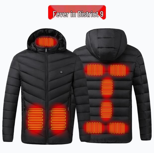 2025 Men's USB Electric Heated Jacket: Winter Warm, Lightweight, Thin Heating, Constant Temperature, Cotton.