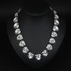 Textured Love Gem Inlaid Short Collarbone Necklace Women'S Jewelry