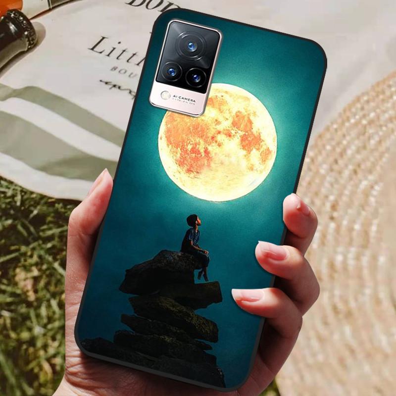 Dla Etui Coque vivo V21e Silikonowe Etui na Telefon z Tylną Pokrywą Dla vivo V21e Etui Miękki Bumper Funda na vivo V2061 V21 e V 21e 6.44" Torba