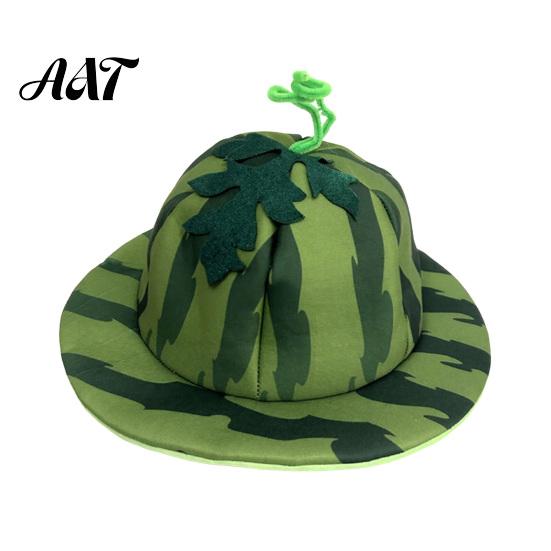 Eye-catching Themed Party Hat Watermelon Hat, Wide Brim Sun Visor for Costume Parties, Joyful Holiday Event Lightweight Elastic Unisex Headwear Summer