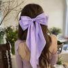 Women Large Bow Hairpin Elegant Long Ribbon Bow Hair Pins Fashion Simple Hair Clip Back Head Clips Half Tied Hair Accessories