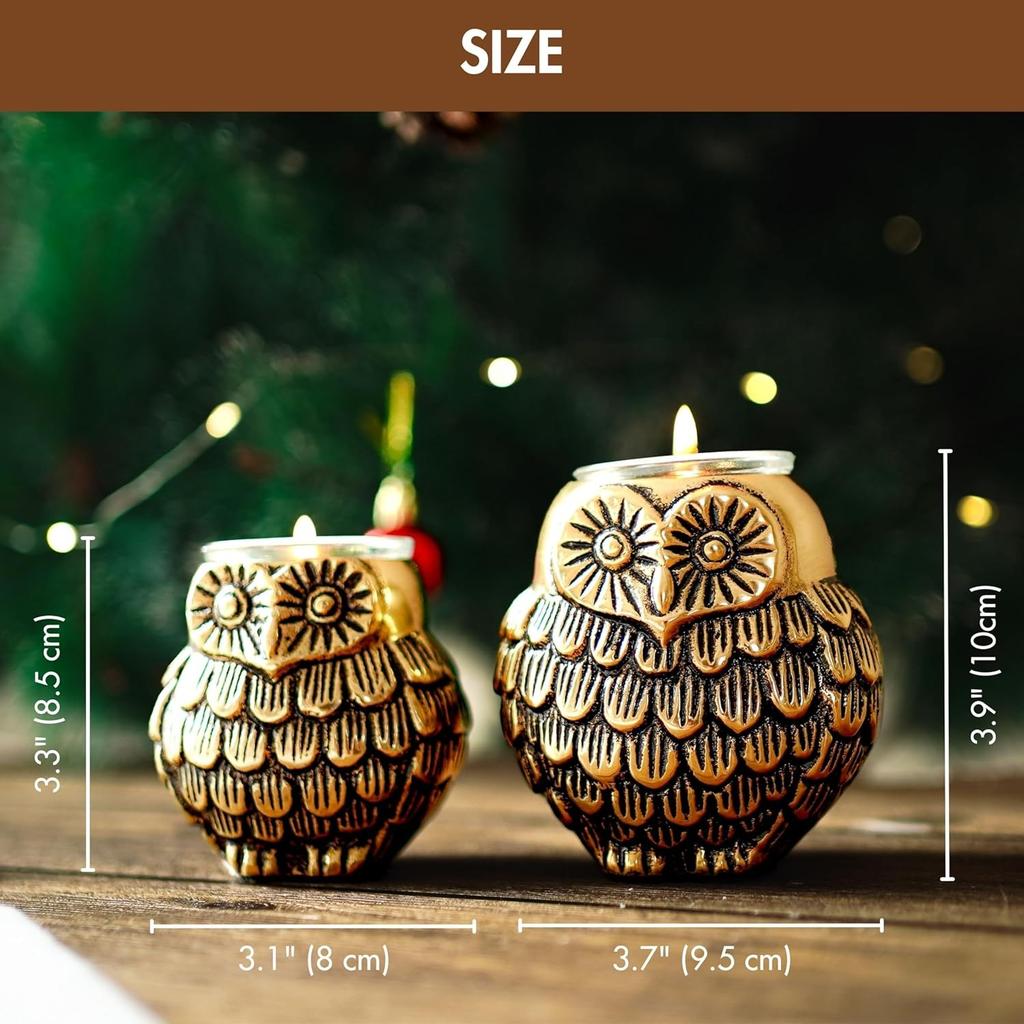 Набор подсвечников Сова (2 шт), Owls Set of Mother and Child Candle Holder Set of 2,  Behoma