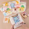 10/15/20Pcs Transparent Thickened Packaging Bag Cartoon Space Saving Storage Bag Elephant Giraffe Zipper Bag For Kindergarten