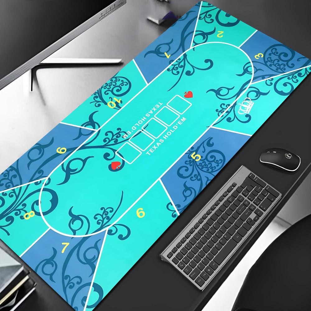 Texas Poker Mat Mouse Pad Edge Big Gaming Desk Decor Locking Computer Gamer Large Rubber Art Mousepad Laptop Desk Mat
