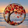 1pc Sun Catcher 16.6Cm/6.54In Suitable for All Seasons, Spring Favorite 2D Flat 1pc Acrylic Crystal Maple Leaf Solar Absorber - Autumn Leaf Design Wal