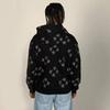 S-6XL Plus Size Autumn and Winter Men's and Women's Same Star Printed Casual Fashion Cardigan Hooded Couple Sweater