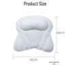 Machine Washable 4D Mesh Bathtub Pillow with Suction Cups