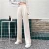 Korean Style Black Drapey High-Waisted Wide-Leg Suit Pants - 2024 Spring/Autumn