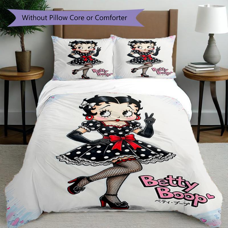 3pcs Duvet Cover Set (1*Duvet Cover + 2*Pillowcase, Without Core),Sexy Doll Print Bedding Set, Bedroom Decor, All‑Season, Birthday Gift