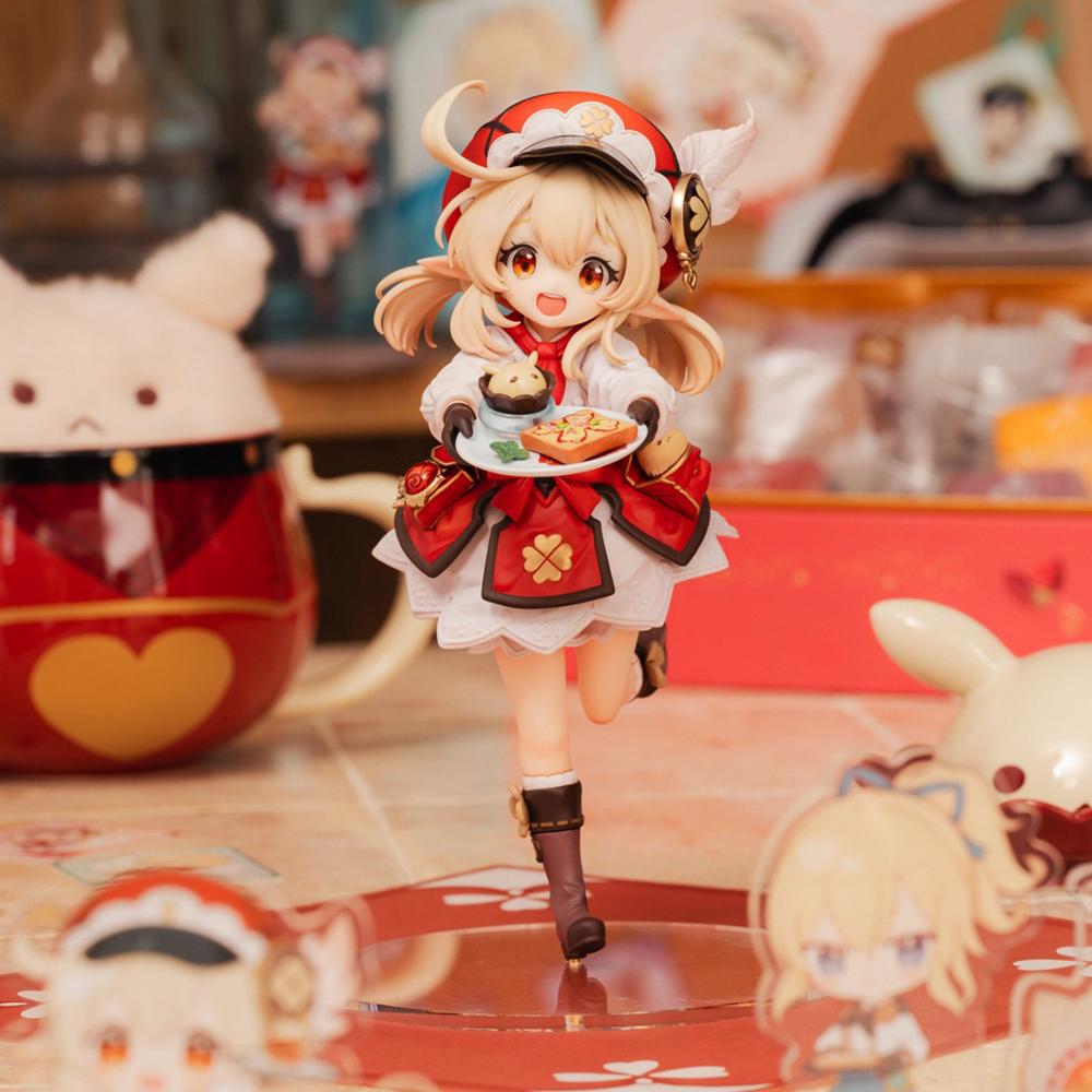 21CM Anime Spiel Genshin Impact Klee Niedliches Mädchen Figur Anime Modell Spielzeug Geschenke Sammlung Action Ornamente Mondvoller Blick PVC 1/7
