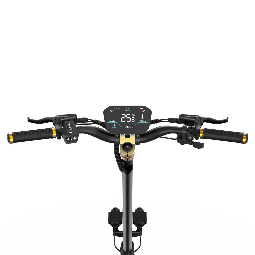 OOTD S30 Trottinette Elétrica Off-Road 2×1200W, 52V 23.4Ah, Velocidade Máxima 65km/h, Freios Hidráulicos, Suporte para APP, com Rastreamento GPS, IP54