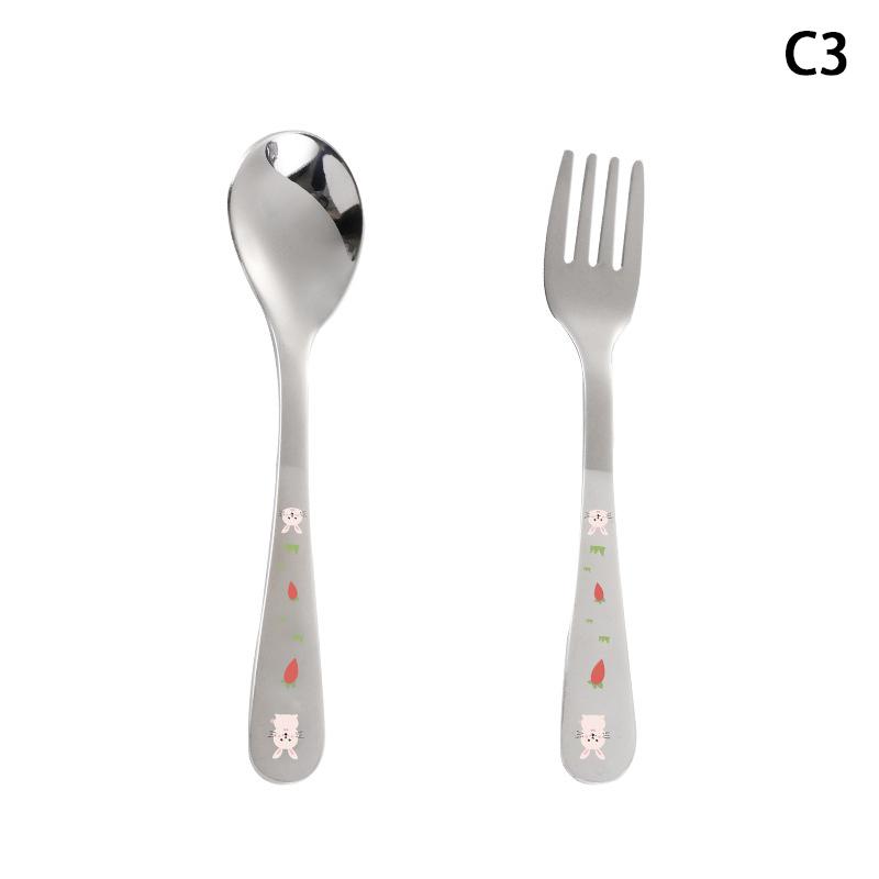 Children'S Stainless Steel Spoon Cartoon Car Pot Spoon Soup Bun Home Kitchen Essential Cute Tableware Children'S Spoon Fork