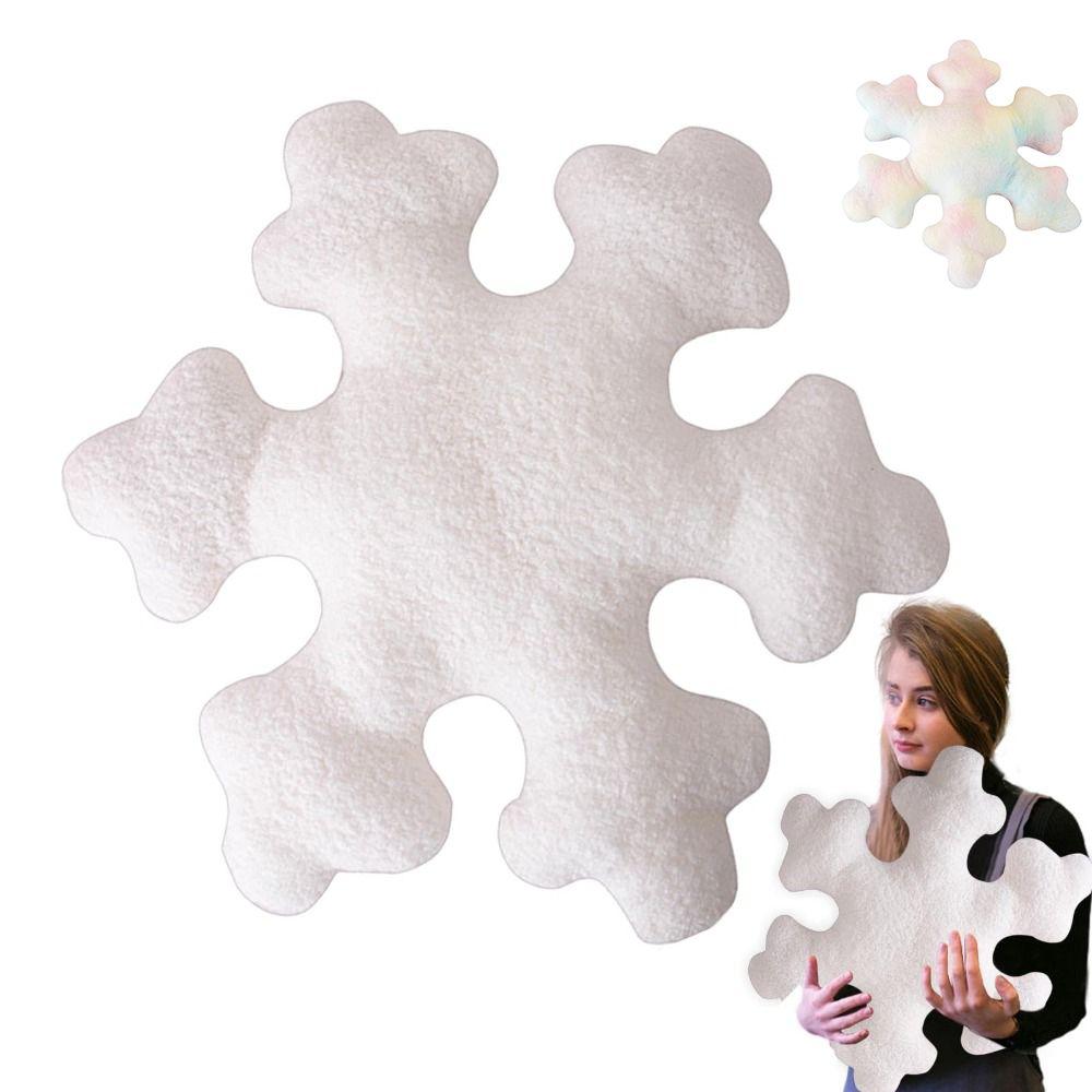Soft Couch Stuffed Plush Cushion PP Cotton Snowflake Pillows  Christmas Decoration